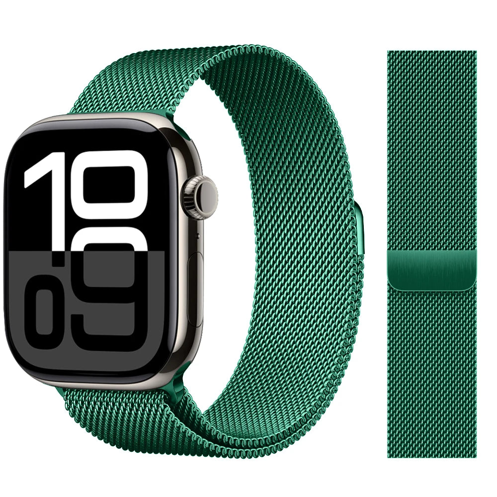 Milanese Loop Strap For Apple watch Band 46mm 44mm 45mm 42mm 40mm 41mm Correa Bracelet iWatch Series 11 10 9 8 SE 7 6 5 Ultra 2