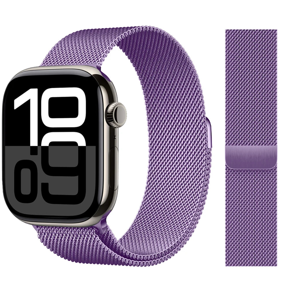 Milanese Loop Strap For Apple watch Band 46mm 44mm 45mm 42mm 40mm 41mm Correa Bracelet iWatch Series 11 10 9 8 SE 7 6 5 Ultra 2