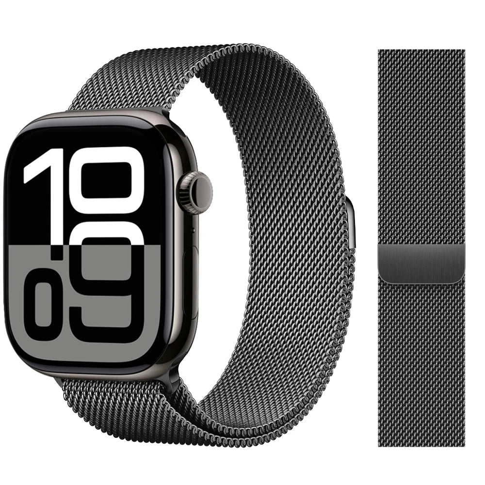 Milanese Loop Strap For Apple watch Band 46mm 44mm 45mm 42mm 40mm 41mm Correa Bracelet iWatch Series 11 10 9 8 SE 7 6 5 Ultra 2