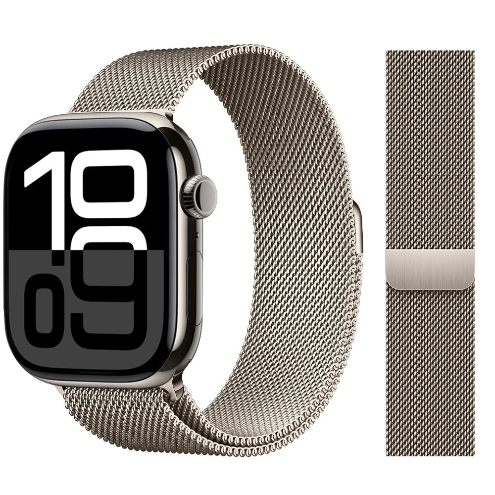 Milanese Loop Strap For Apple watch Band 46mm 44mm 45mm 42mm 40mm 41mm Correa Bracelet iWatch Series 11 10 9 8 SE 7 6 5 Ultra 2