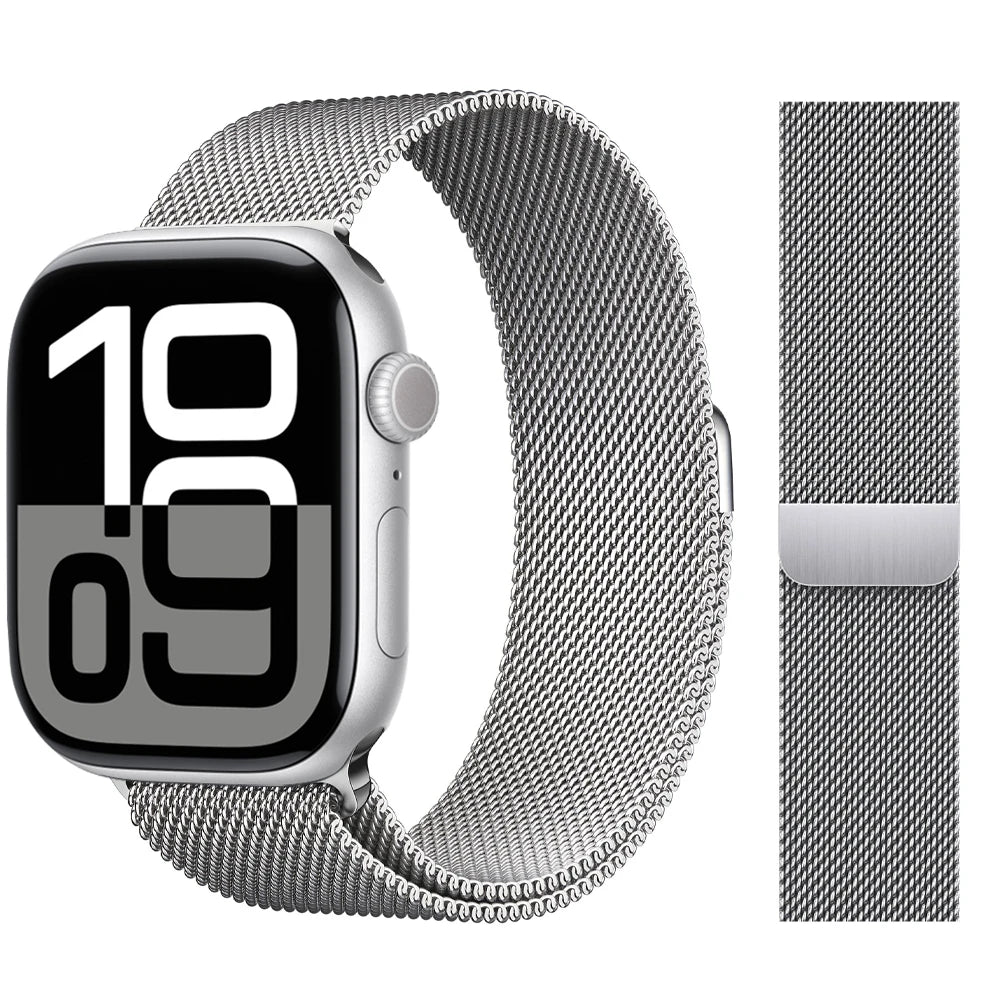 Milanese Loop Strap For Apple watch Band 46mm 44mm 45mm 42mm 40mm 41mm Correa Bracelet iWatch Series 11 10 9 8 SE 7 6 5 Ultra 2