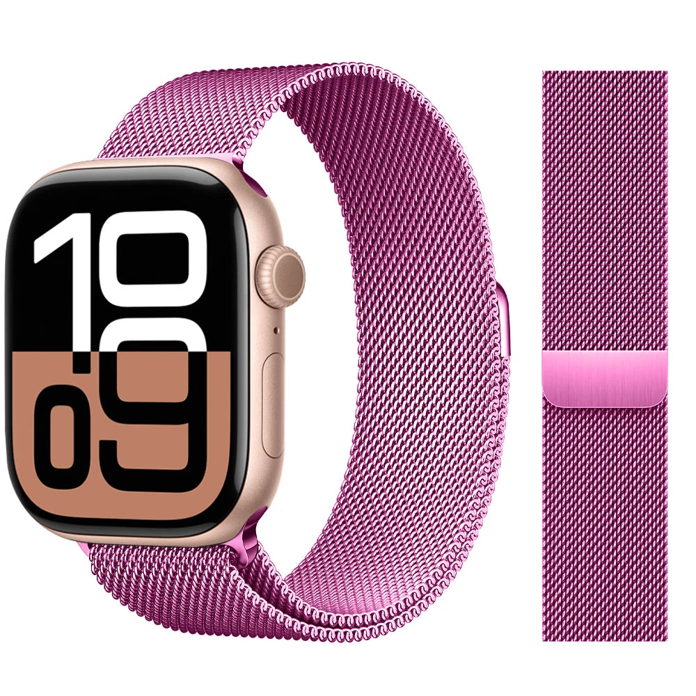 Milanese Loop Strap For Apple watch Band 46mm 44mm 45mm 42mm 40mm 41mm Correa Bracelet iWatch Series 11 10 9 8 SE 7 6 5 Ultra 2