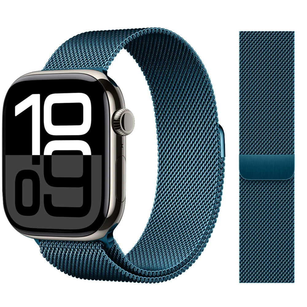 Milanese Loop Strap For Apple watch Band 46mm 44mm 45mm 42mm 40mm 41mm Correa Bracelet iWatch Series 11 10 9 8 SE 7 6 5 Ultra 2