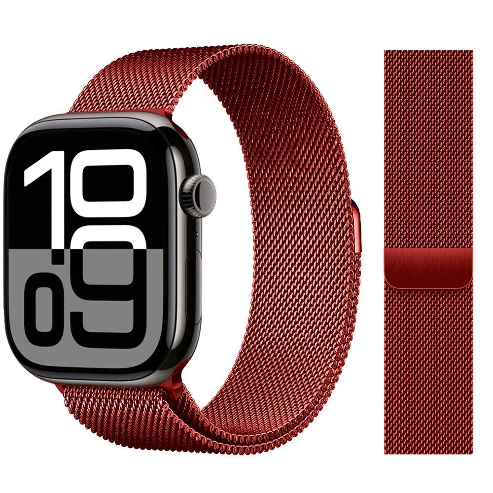 Milanese Loop Strap For Apple watch Band 46mm 44mm 45mm 42mm 40mm 41mm Correa Bracelet iWatch Series 11 10 9 8 SE 7 6 5 Ultra 2