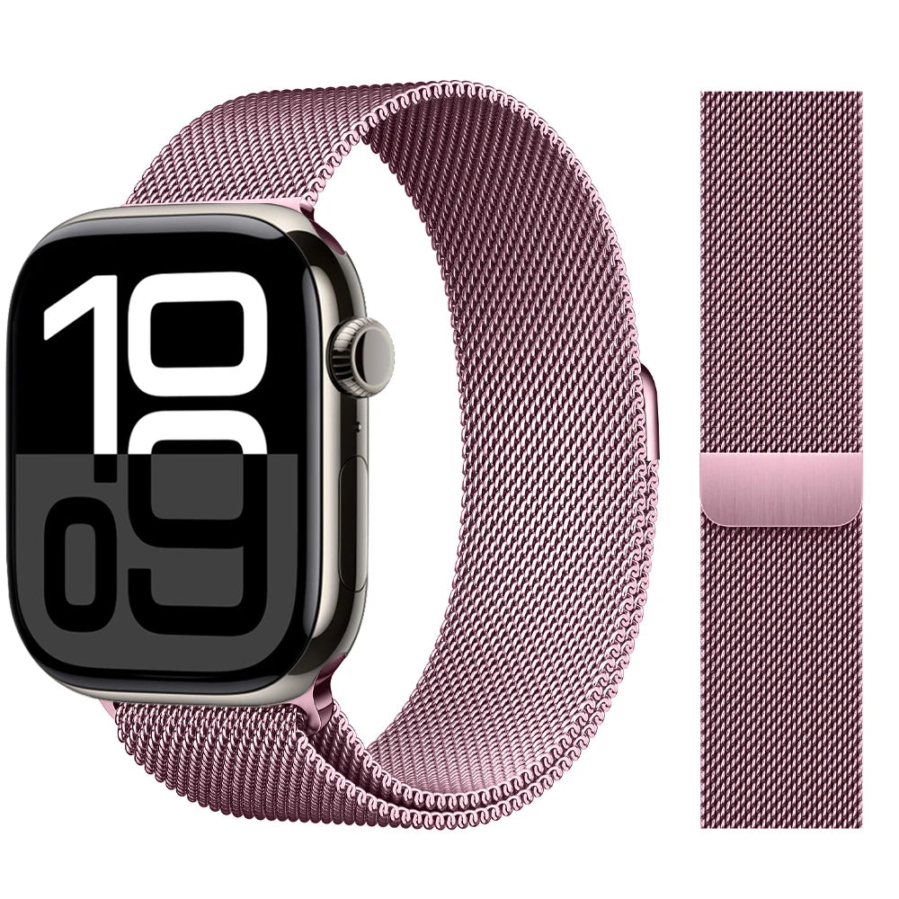 Milanese Loop Strap For Apple watch Band 46mm 44mm 45mm 42mm 40mm 41mm Correa Bracelet iWatch Series 11 10 9 8 SE 7 6 5 Ultra 2