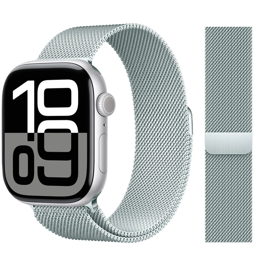 Milanese Loop Strap For Apple watch Band 46mm 44mm 45mm 42mm 40mm 41mm Correa Bracelet iWatch Series 11 10 9 8 SE 7 6 5 Ultra 2
