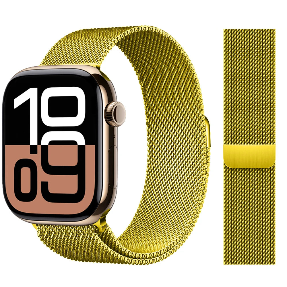 Milanese Loop Strap For Apple watch Band 46mm 44mm 45mm 42mm 40mm 41mm Correa Bracelet iWatch Series 11 10 9 8 SE 7 6 5 Ultra 2