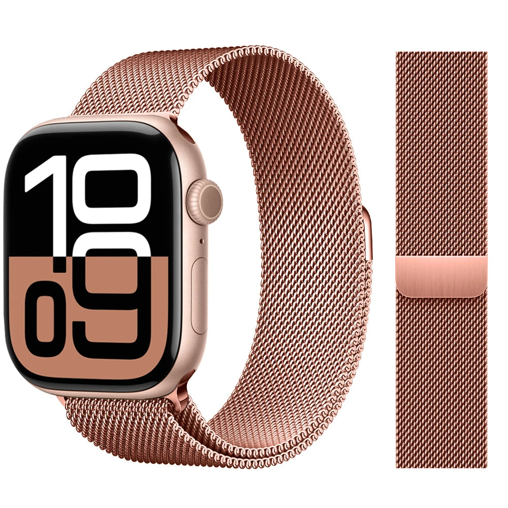 Milanese Loop Strap For Apple watch Band 46mm 44mm 45mm 42mm 40mm 41mm Correa Bracelet iWatch Series 11 10 9 8 SE 7 6 5 Ultra 2