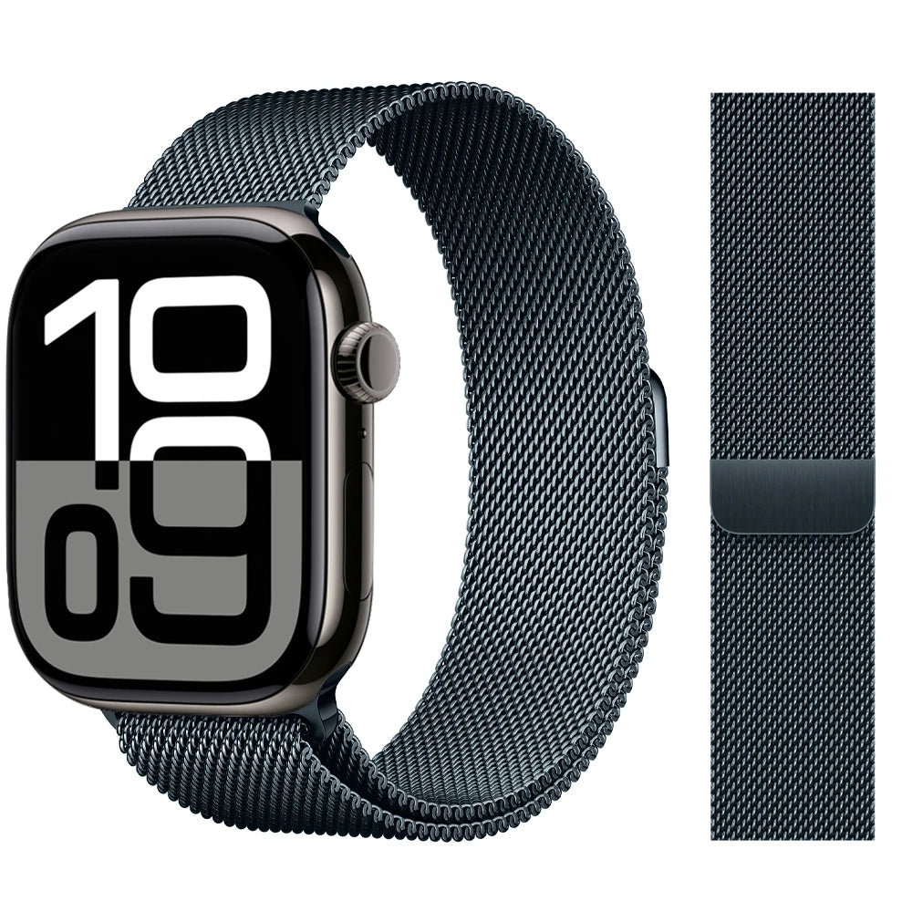 Milanese Loop Strap For Apple watch Band 46mm 44mm 45mm 42mm 40mm 41mm Correa Bracelet iWatch Series 11 10 9 8 SE 7 6 5 Ultra 2