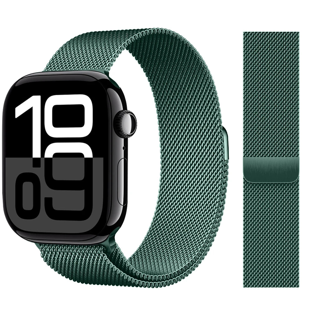 Milanese Loop Strap For Apple watch Band 46mm 44mm 45mm 42mm 40mm 41mm Correa Bracelet iWatch Series 11 10 9 8 SE 7 6 5 Ultra 2