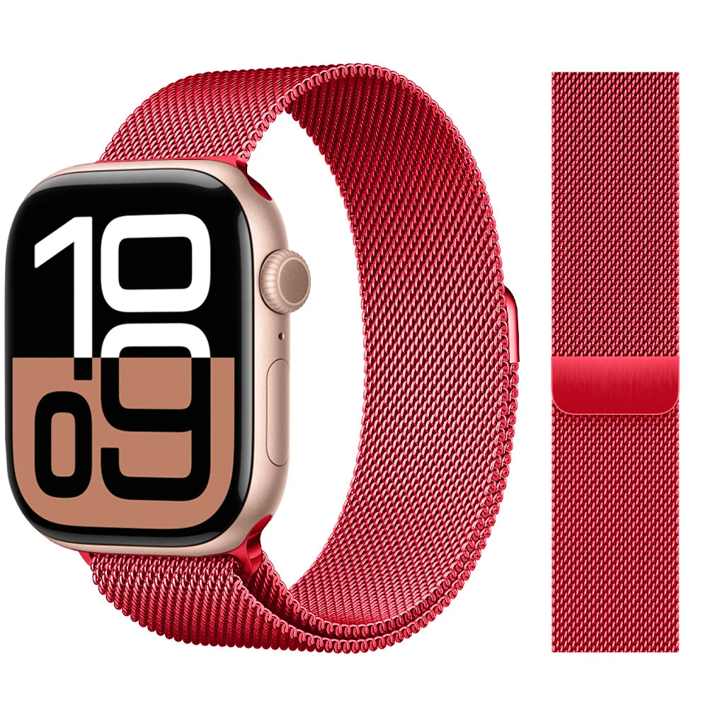 Milanese Loop Strap For Apple watch Band 46mm 44mm 45mm 42mm 40mm 41mm Correa Bracelet iWatch Series 11 10 9 8 SE 7 6 5 Ultra 2