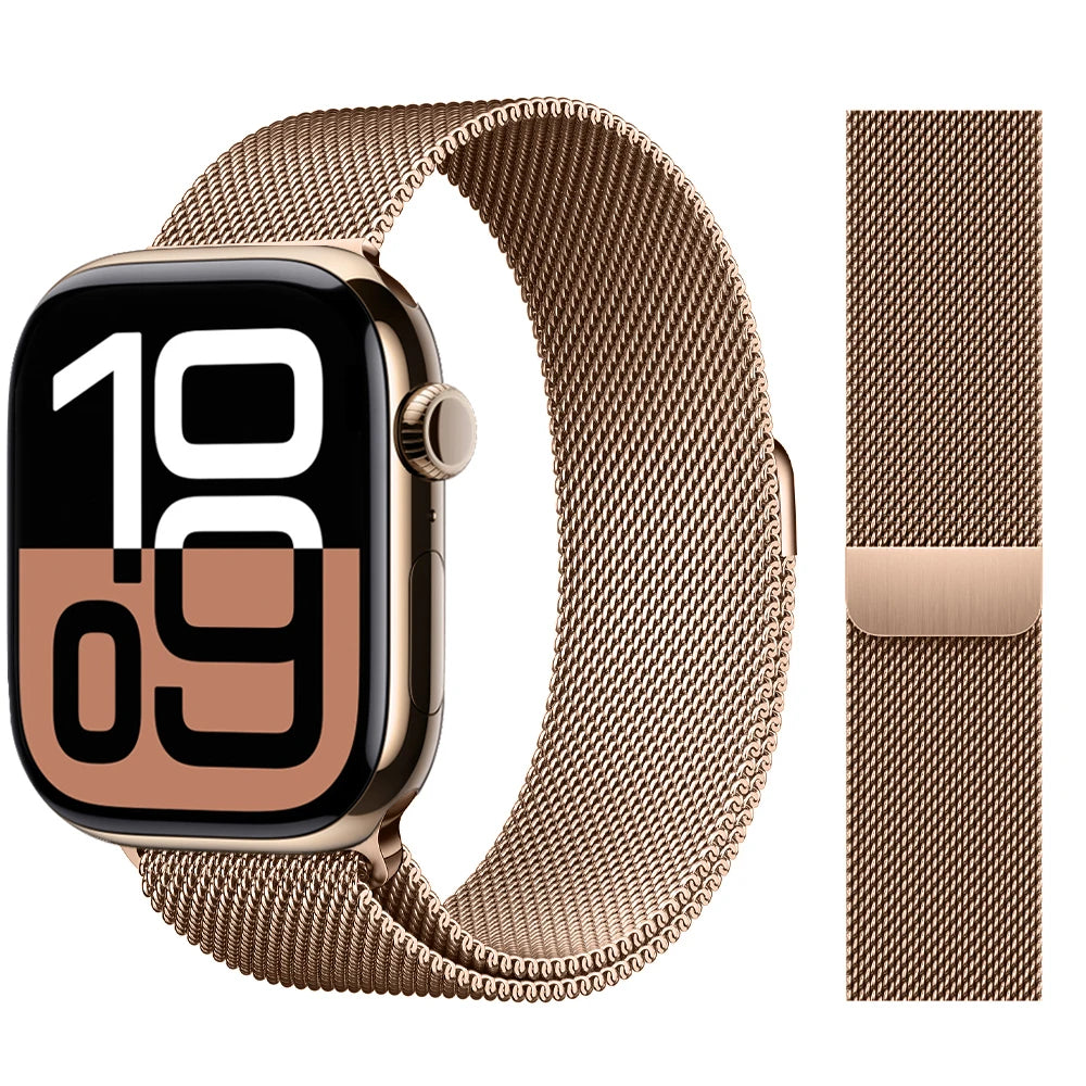Milanese Loop Strap For Apple watch Band 46mm 44mm 45mm 42mm 40mm 41mm Correa Bracelet iWatch Series 11 10 9 8 SE 7 6 5 Ultra 2