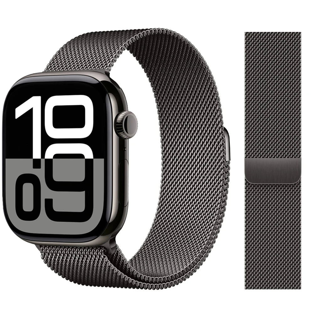Milanese Loop Strap For Apple watch Band 46mm 44mm 45mm 42mm 40mm 41mm Correa Bracelet iWatch Series 11 10 9 8 SE 7 6 5 Ultra 2
