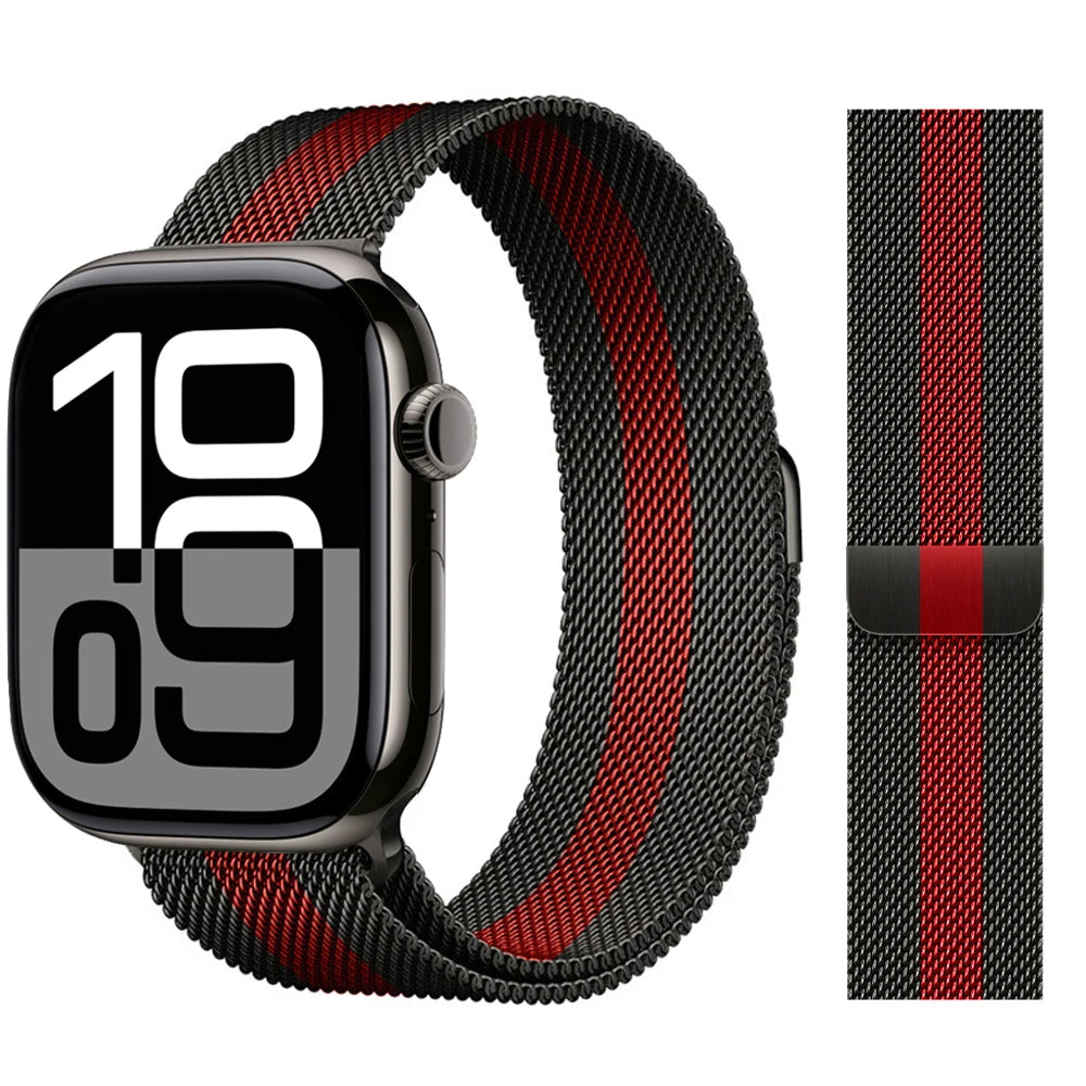 Milanese Loop Strap For Apple watch Band 46mm 44mm 45mm 42mm 40mm 41mm Correa Bracelet iWatch Series 11 10 9 8 SE 7 6 5 Ultra 2