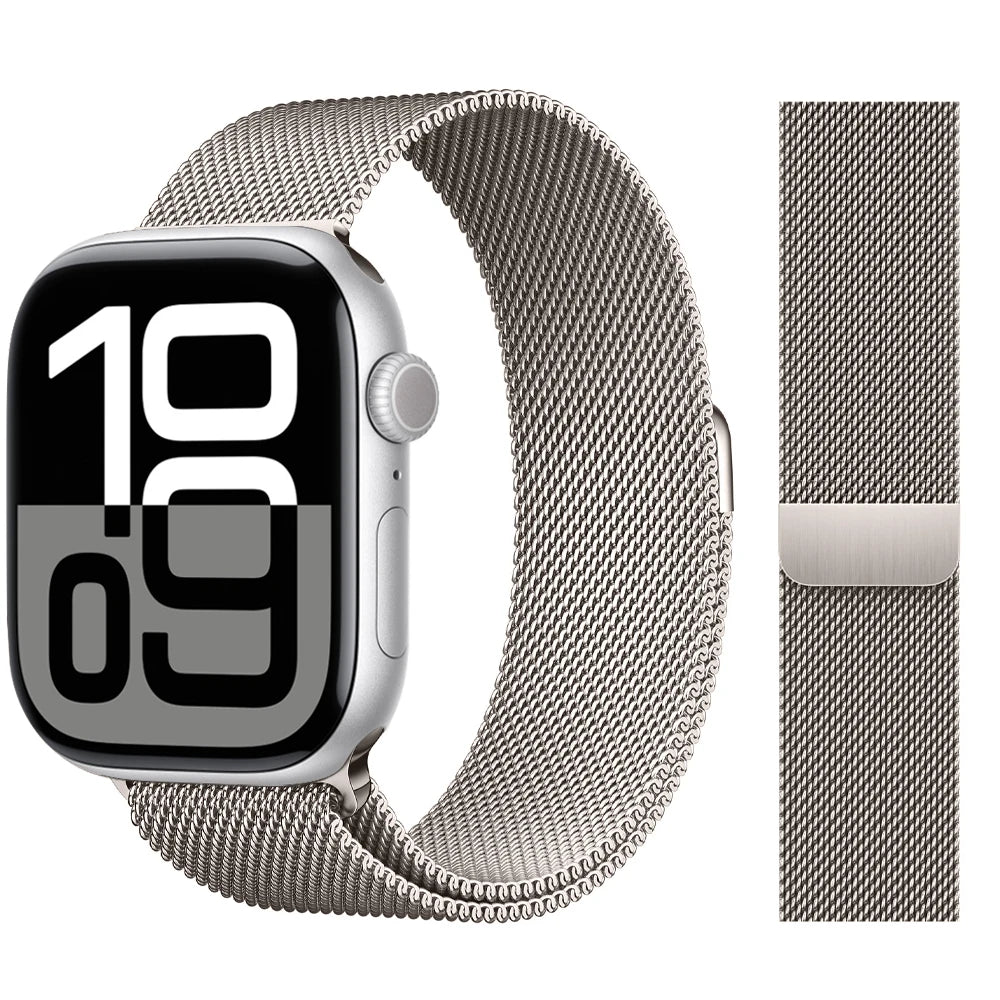 Milanese Loop Strap For Apple watch Band 46mm 44mm 45mm 42mm 40mm 41mm Correa Bracelet iWatch Series 11 10 9 8 SE 7 6 5 Ultra 2
