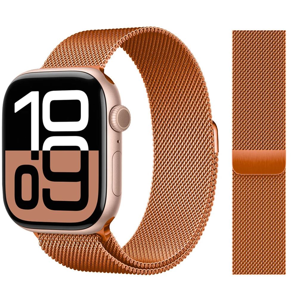 Milanese Loop Strap For Apple watch Band 46mm 44mm 45mm 42mm 40mm 41mm Correa Bracelet iWatch Series 11 10 9 8 SE 7 6 5 Ultra 2