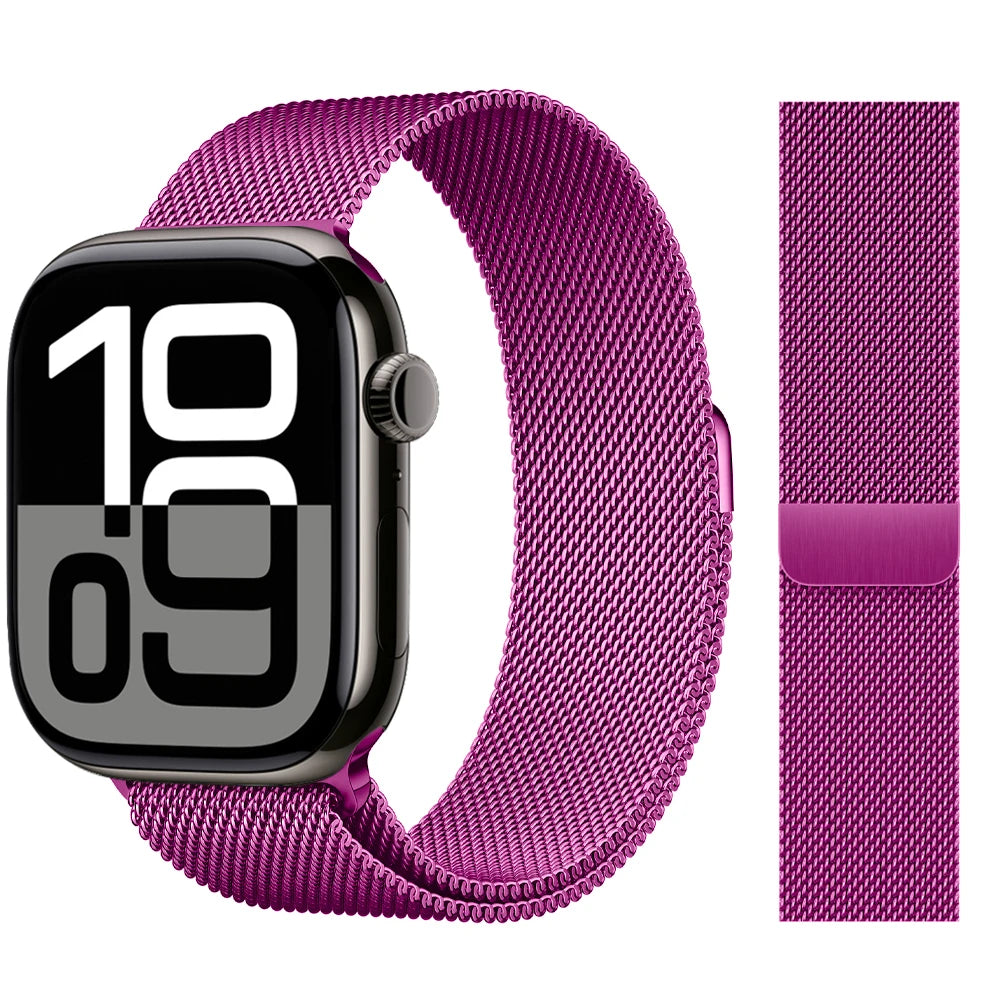 Milanese Loop Strap For Apple watch Band 46mm 44mm 45mm 42mm 40mm 41mm Correa Bracelet iWatch Series 11 10 9 8 SE 7 6 5 Ultra 2